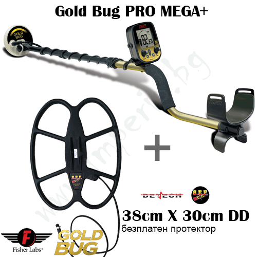 Fisher Gold Bug PRO MEGA + - 2 сонди - Щракнете върху Изображение, за да затворите