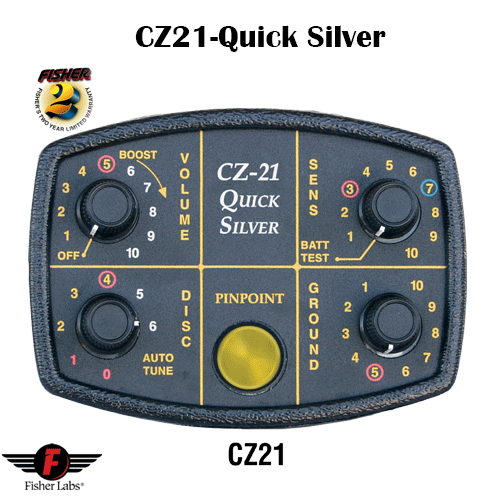Подводен металотърсач Fisher CZ21-Quick SIlver 27cm. сонда - Щракнете върху Изображение, за да затворите